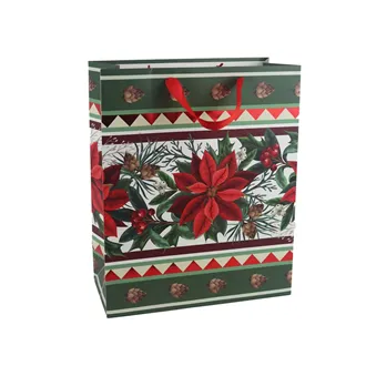 Christmas paper bag poinsettia  A0316/2