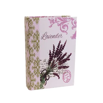 Wooden book Lavender, small D0995/M