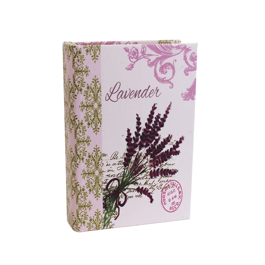 Wooden book Lavender, small D0995/M