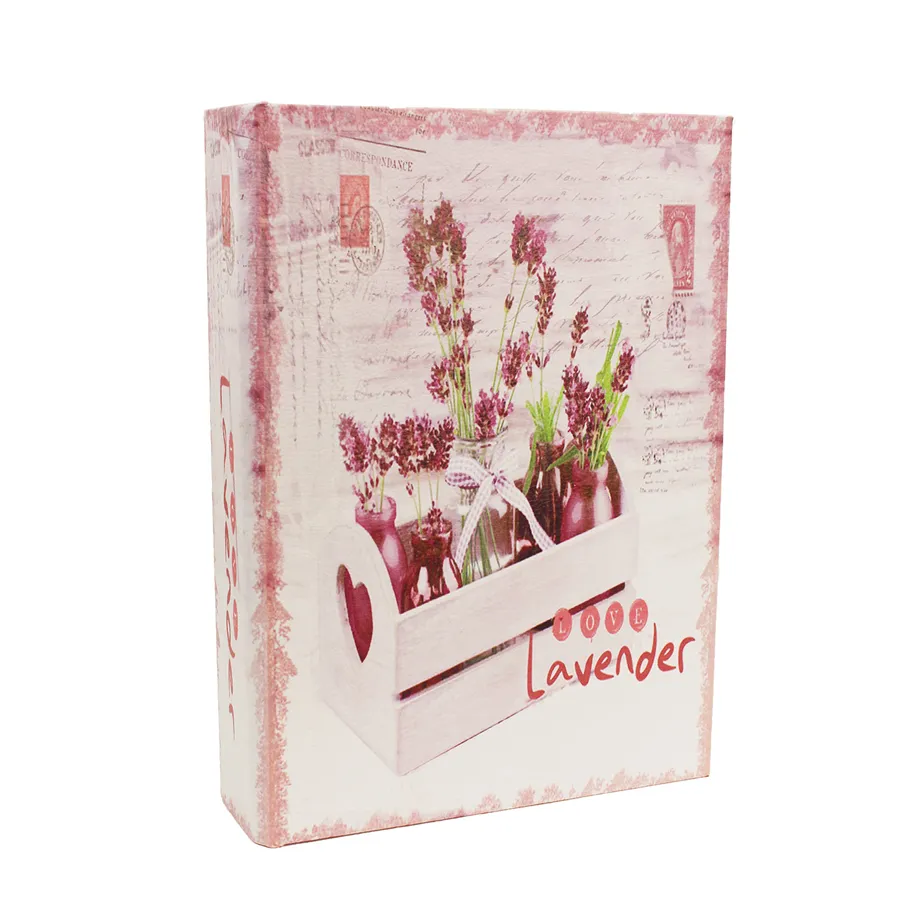 Wooden book Lavender, large D0996/V