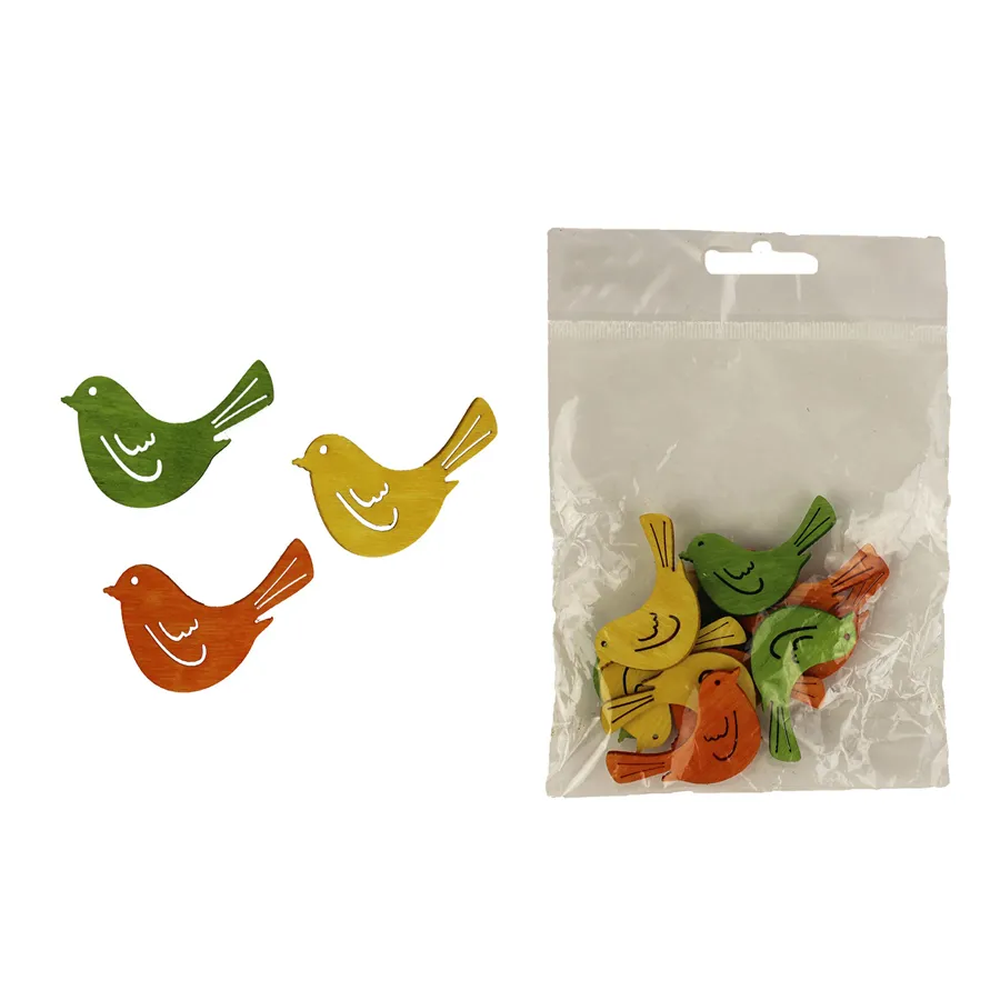 Decorative bird 4cm, 12pcs D1121