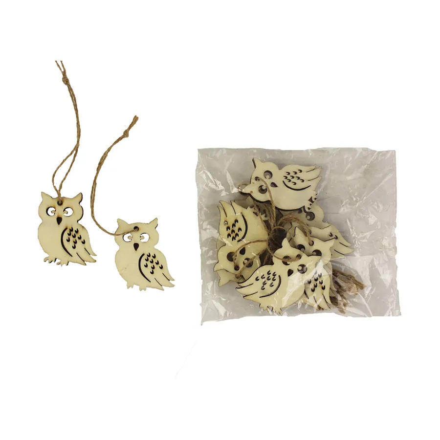 Decorative owls, 10pcs D1405/P