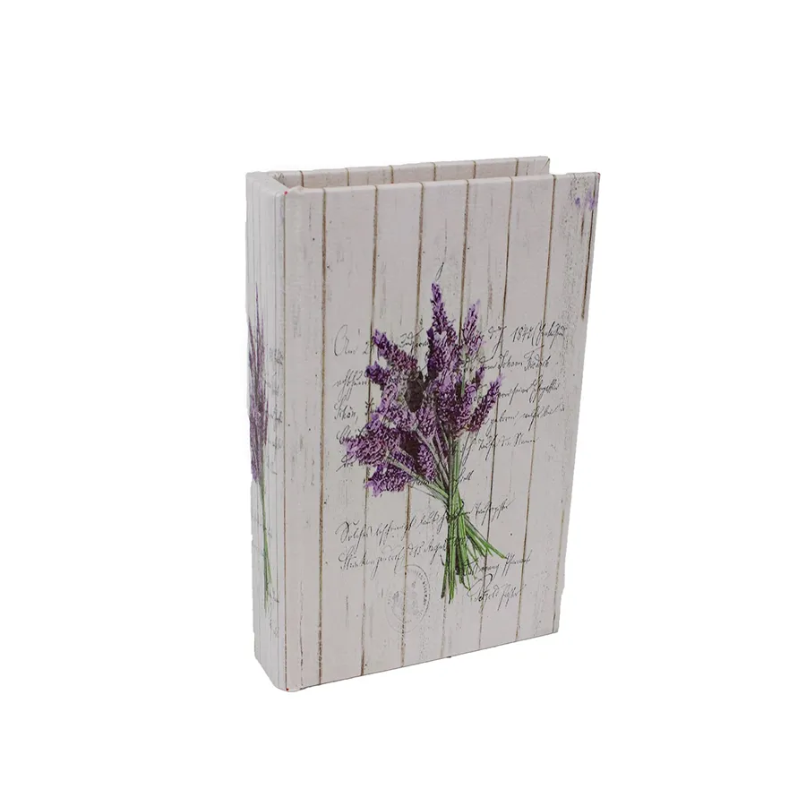 Wooden book Lavender, small D1618/M