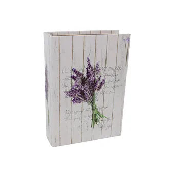 Wooden book Lavender, large D1618/V