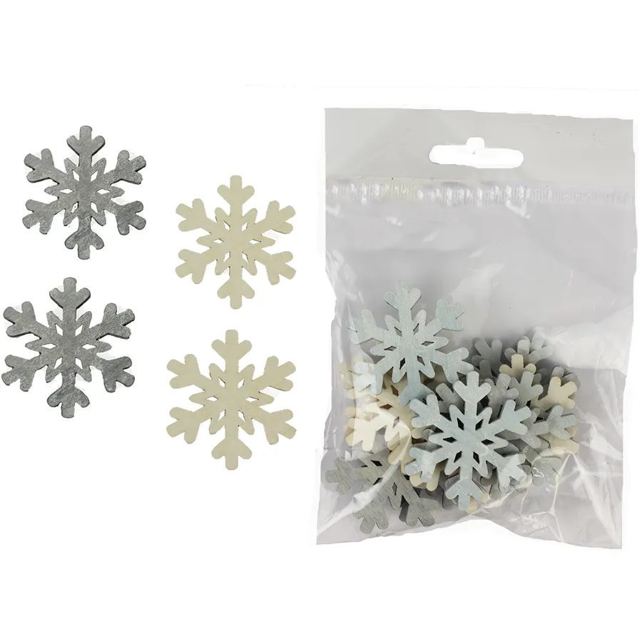 Decorative snow flakes 12 pcs D1678