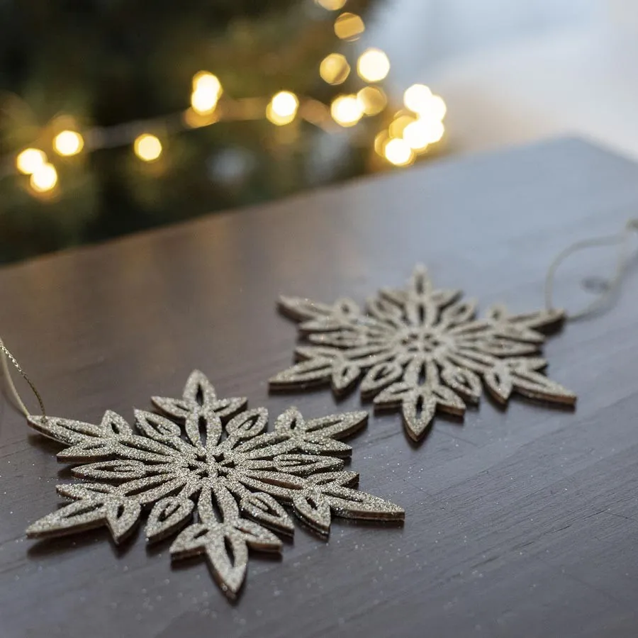 Snowflake for hanging, 2pcs D3341-29 