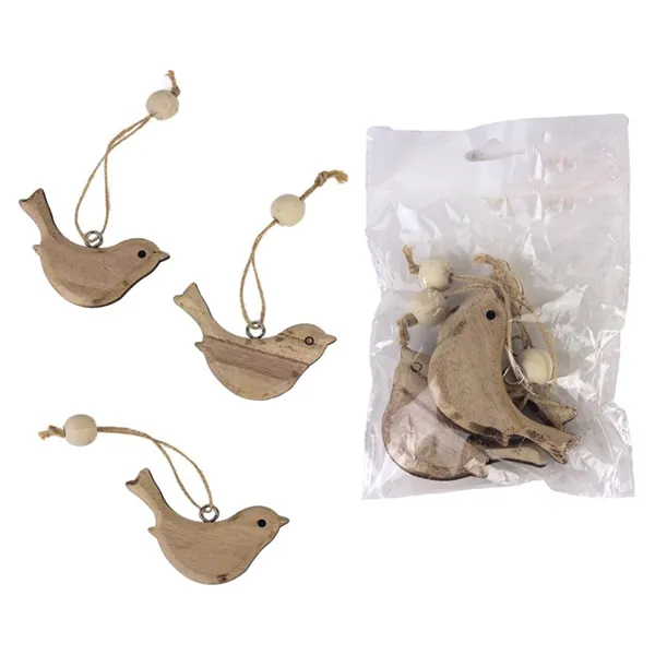 Decoration bird, 3 pcs D4076-20