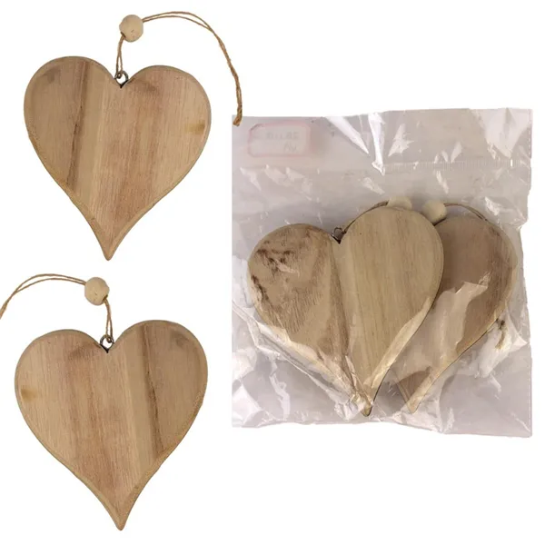 Decoration heart, 2 pcs D4082-20