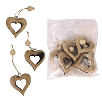 Decoration heart, 5 pcs D4099-20