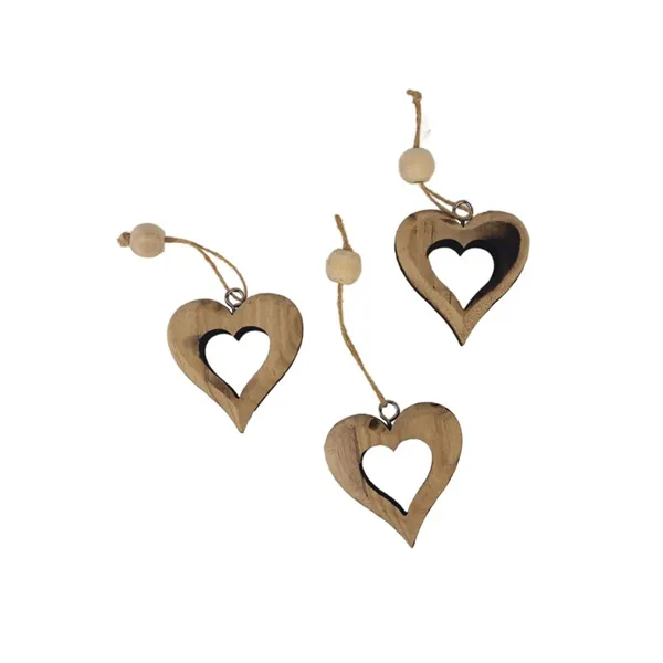 Decoration heart, 5 pcs D4099-20