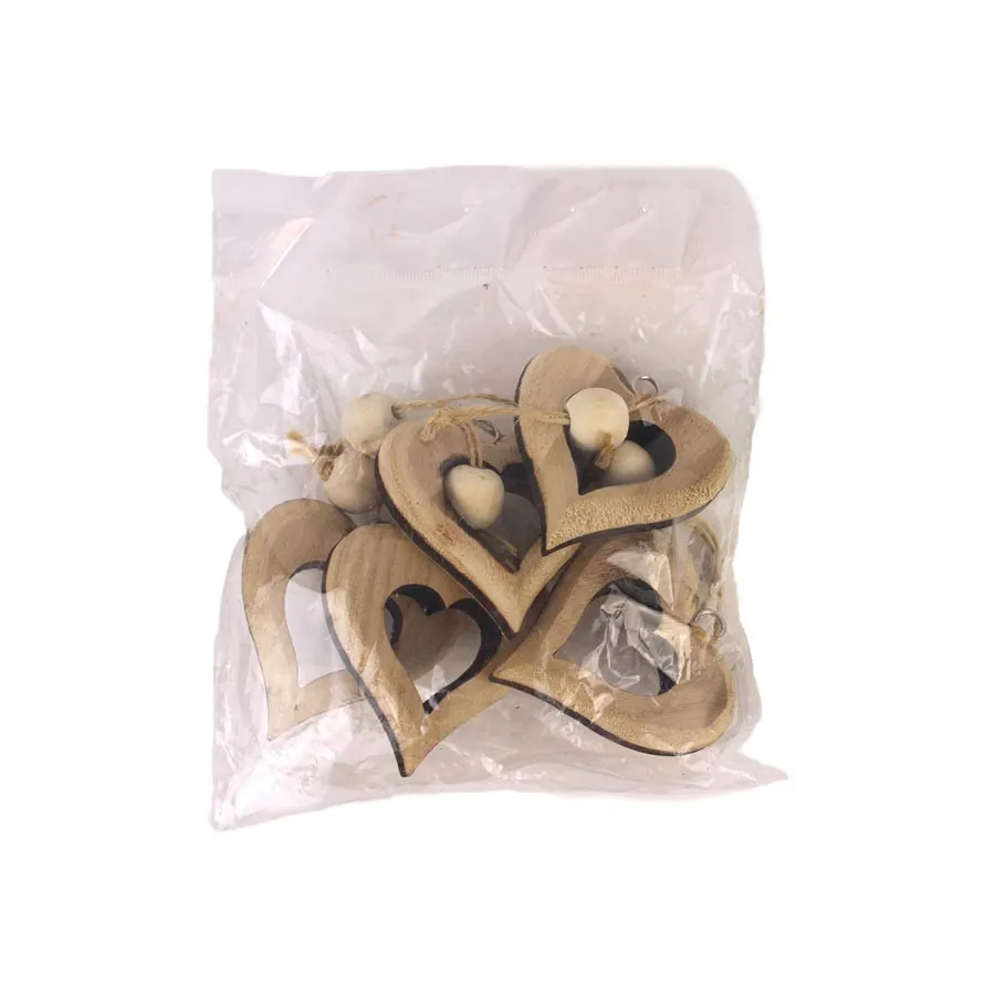 Decoration heart, 5 pcs D4099-20