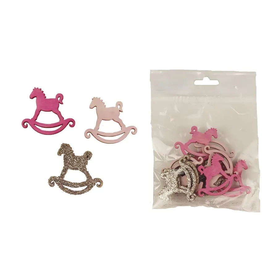 Decorative horses, 12 pcs D4697