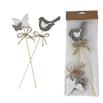 Decoration on stick, 4 pcs D4984