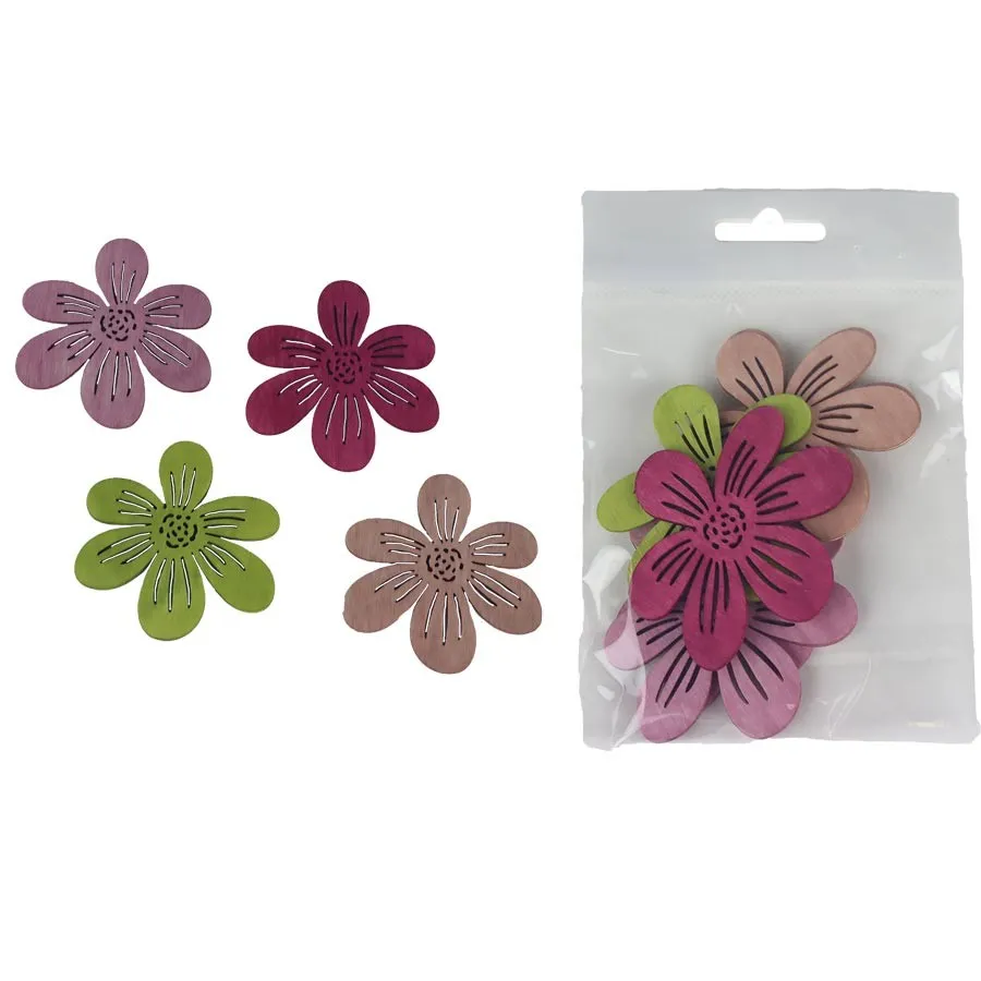 Decorative flowers, 6 pcs D5454