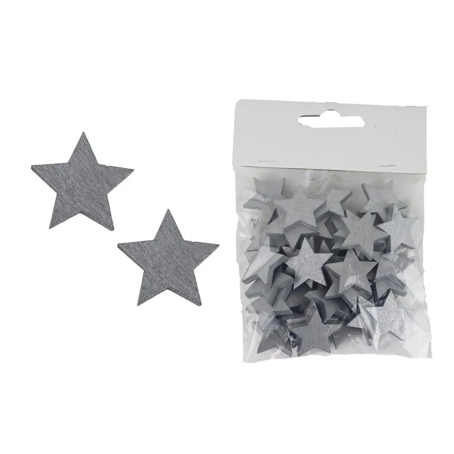 Decorative star, 24 pcs D5720-21