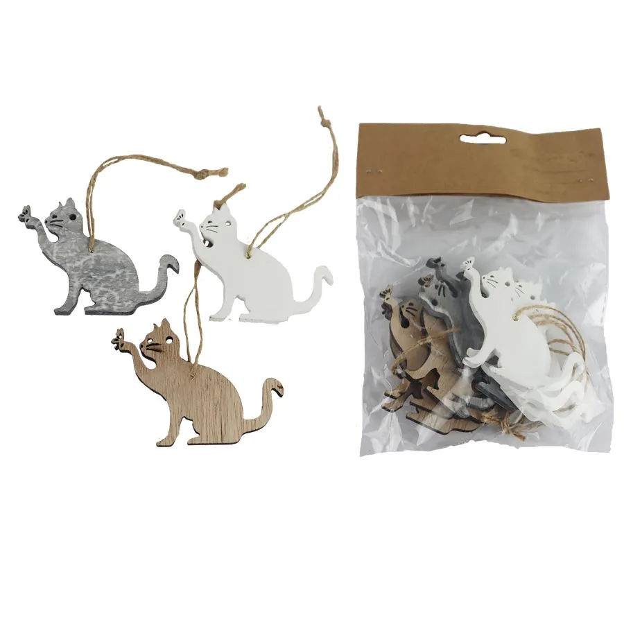 Decoration cat, 8 pcs D6237