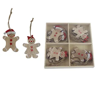 Gingerbread decoration, 12 pcs D6303