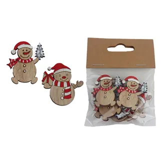 Snowman decoration, 8 pcs D6340