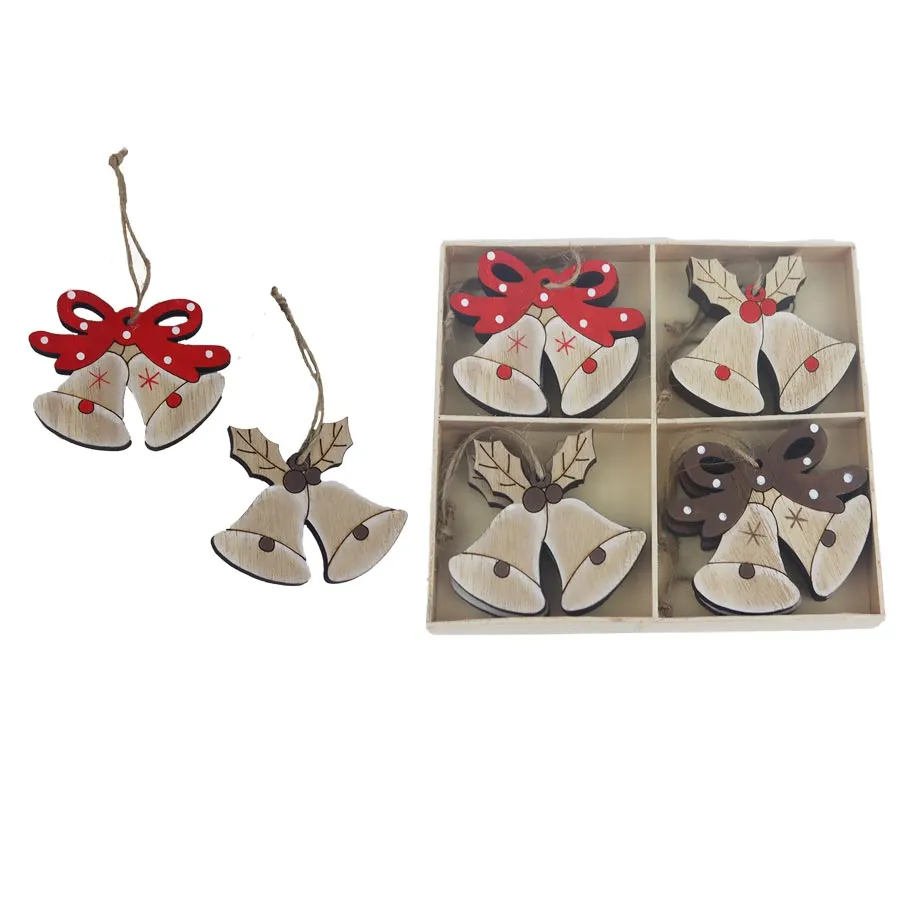 Decoration bells for hanging, 8 pcs D6343