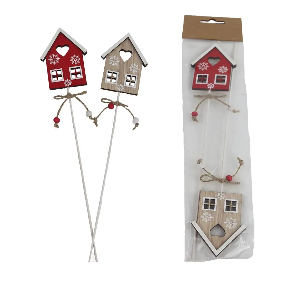 Embossed houses, 2 pcs D6379