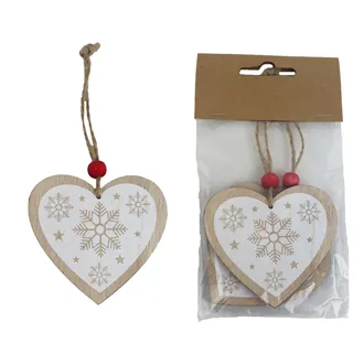 Heart for hanging, 2 pcs D6381