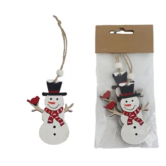 Snowman for hanging, 2 pcs D6385