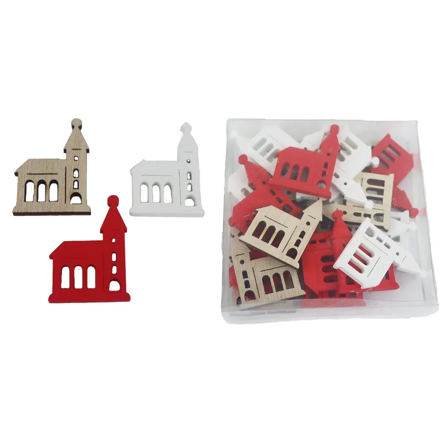 Christmas church, 24 pcs D6418