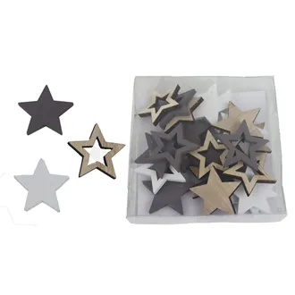 Star decoration, 24 pcs D6422