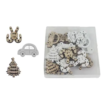 Christmas decorations, 24 pcs D6424