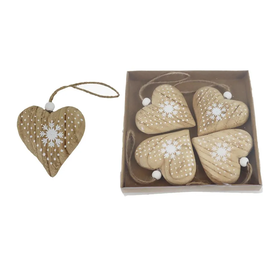 Hearts for hanging, 4 pcs D6450