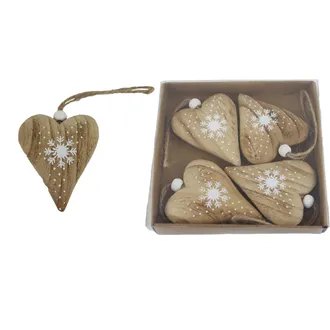 Hearts for hanging, 4 pcs D6451