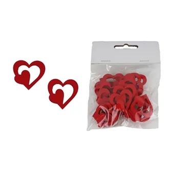 Decorative hearts, 24 pcs D6476-08