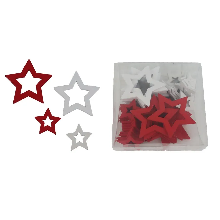 Star decoration, 48 pcs D6484