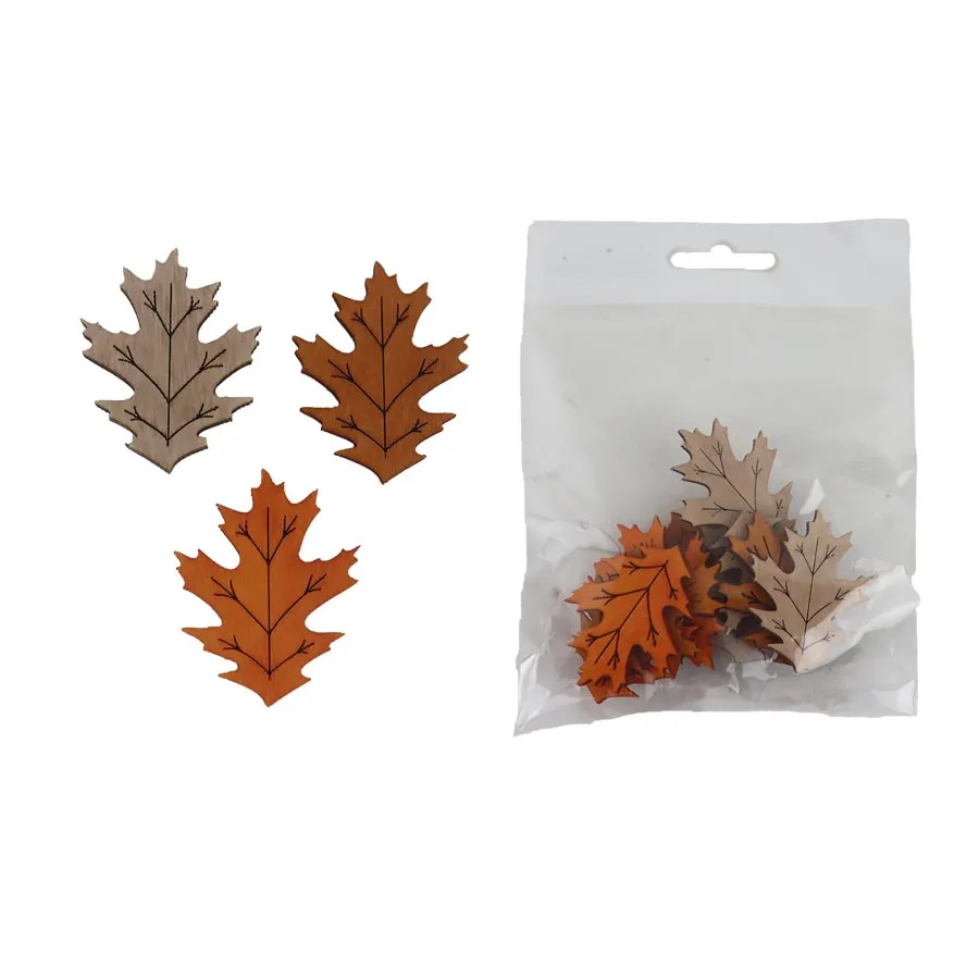 Decoration leaf, 12 pcs D6515