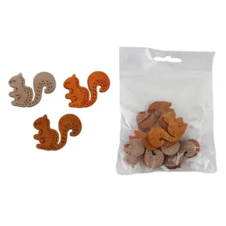 Decoration squirrel, 12 pcs D6519