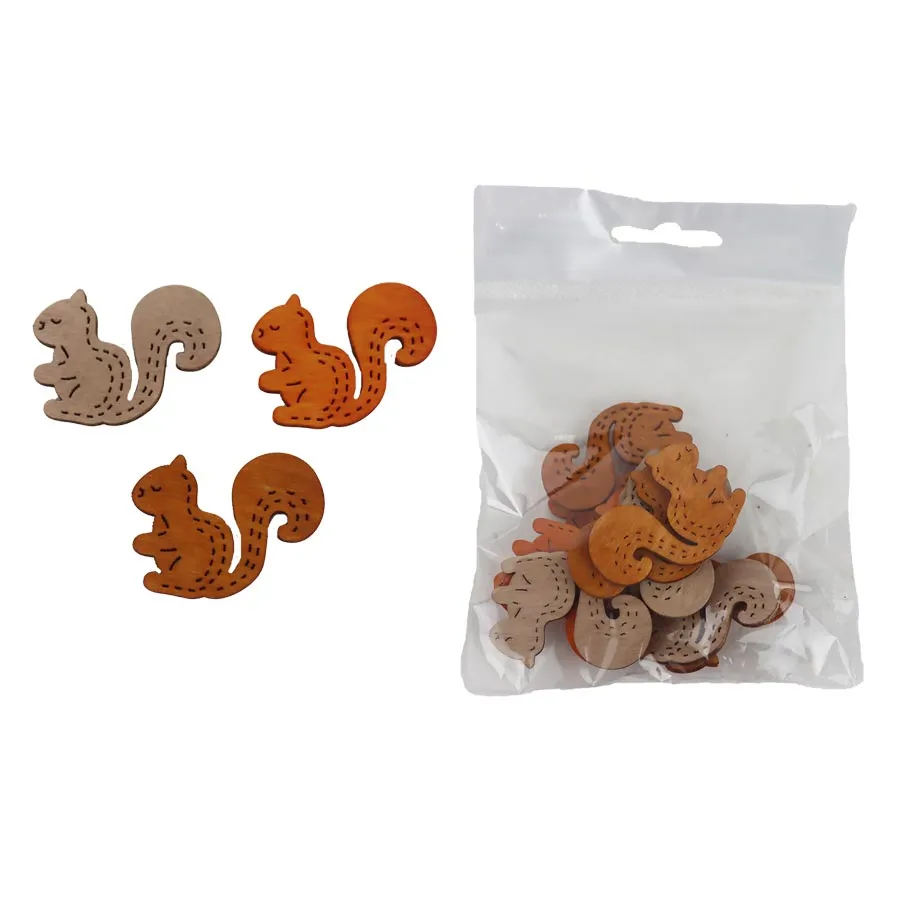 Decoration squirrel, 12 pcs D6519