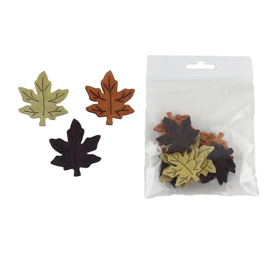 Maple leaf decoration, 12 pcs D6522