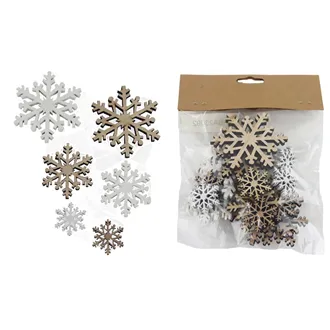 decorative snow flake, 18 pcs D6579