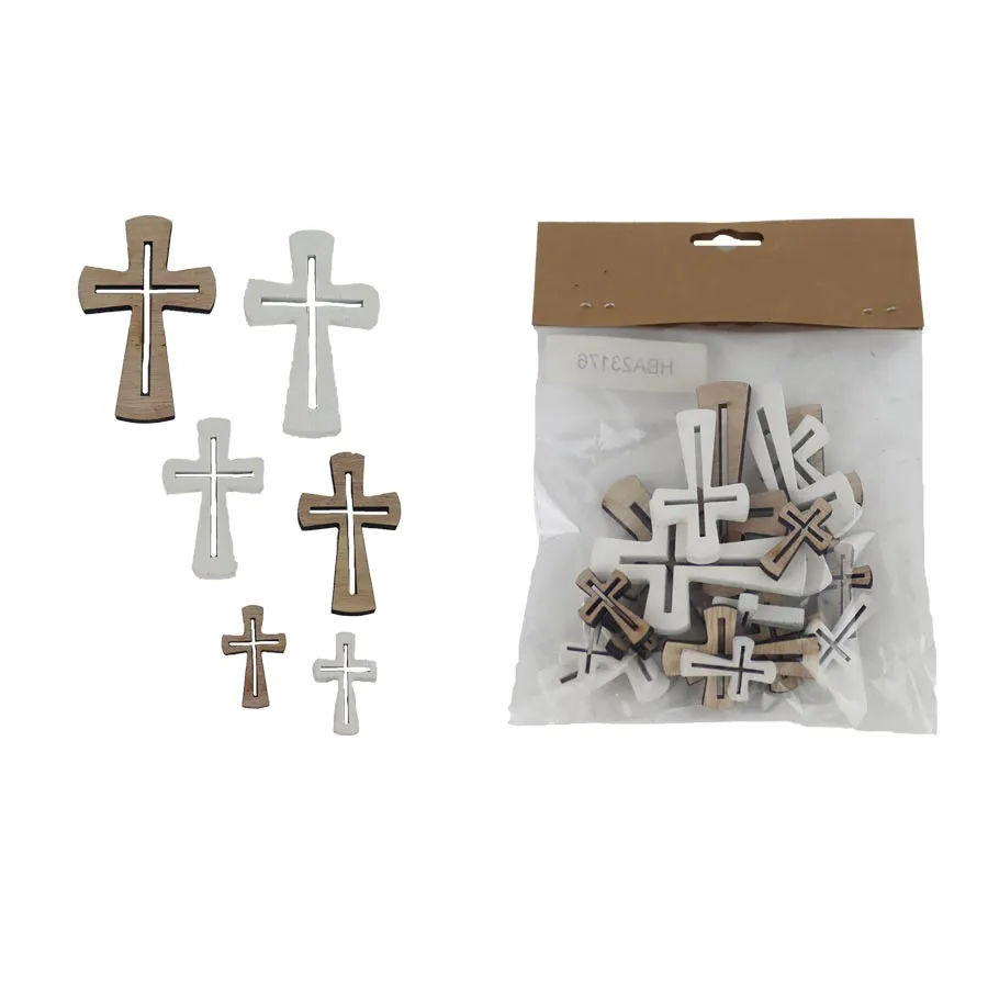 Decoration cross D6582, 18 pcs D6582