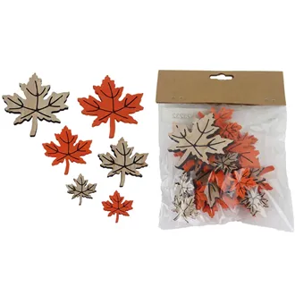 Decoratiion maple leaf, 18 pcs D6583