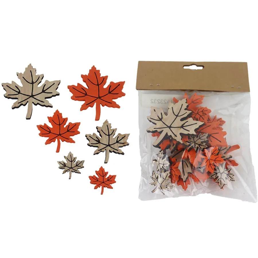 Decoratiion maple leaf, 18 pcs D6583