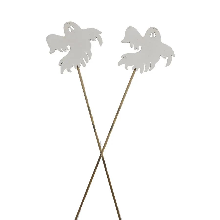 Ghost decoration on stick, 4 pcs D6590