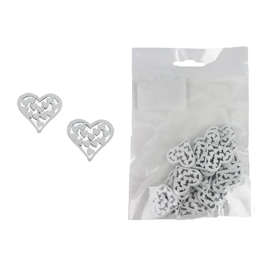 Heart decoration, 25 pcs D6620