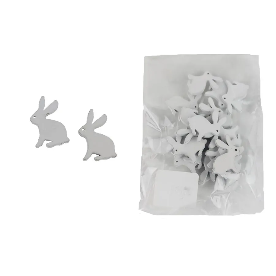 Rabbit decoration, 25 pcs D6626