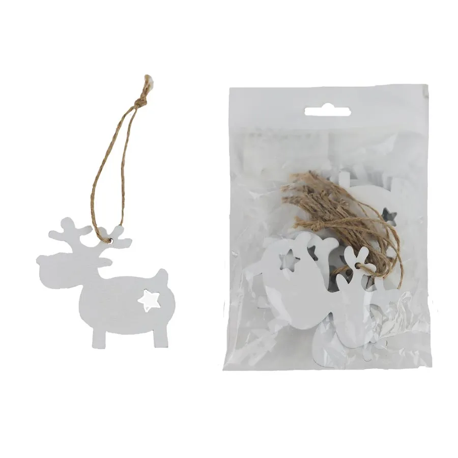 Reindeer decoration, 10 pcs D6645