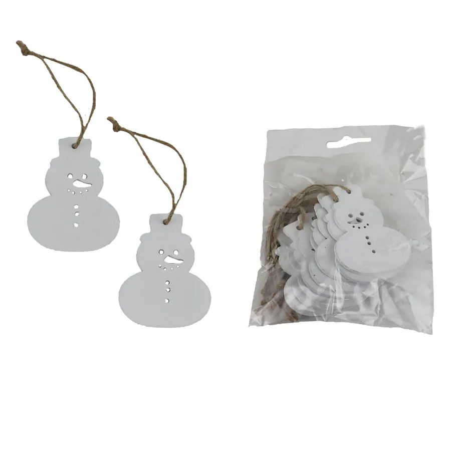 Hanging snowman, 10 pcs D6649