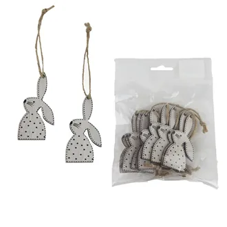 Rabbit for hanging, 10 pcs D6664