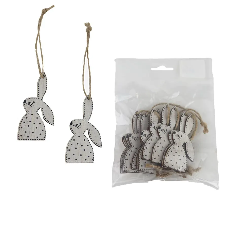 Rabbit for hanging, 10 pcs D6664