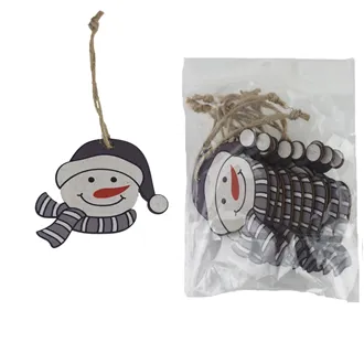 Hanging snowman, 10 pcs D6667