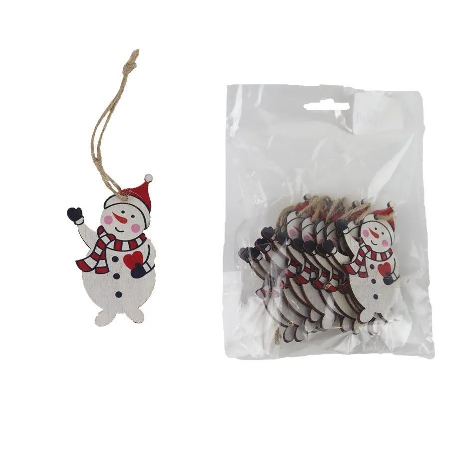 Hanging snowman, 10 pcs D6669